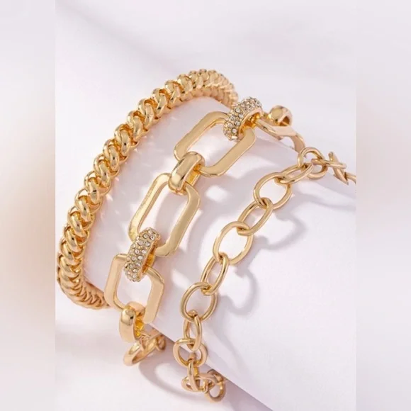 Elegant Gold Bracelet Set - Picture 2 of 2